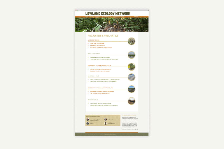 Logo's en website Lowlands ecology network